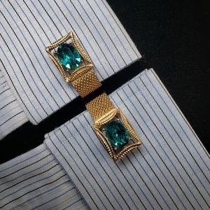 Vintage SWANK blue-stone cufflinks